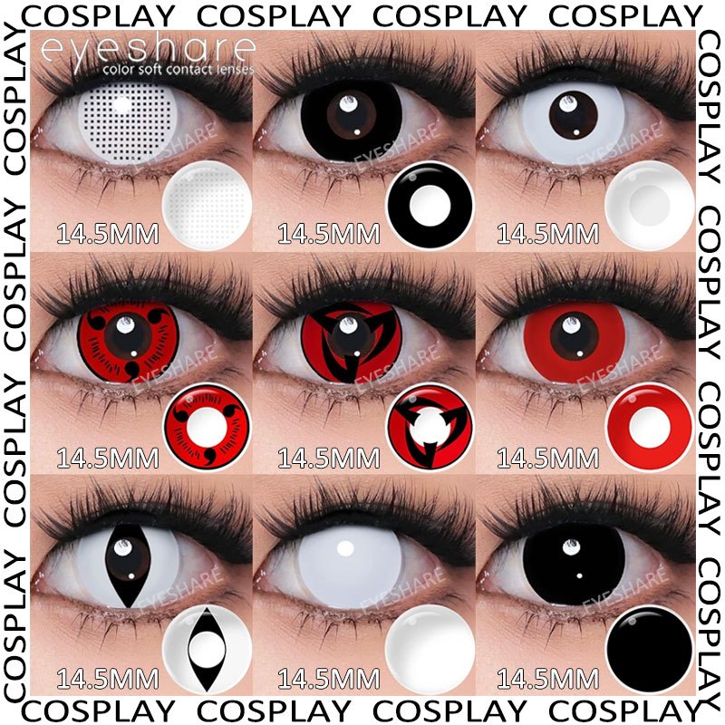 Eyeshare Softlens Lensa Kontak Mata Putih Cosplay Halloween Softlen Putih