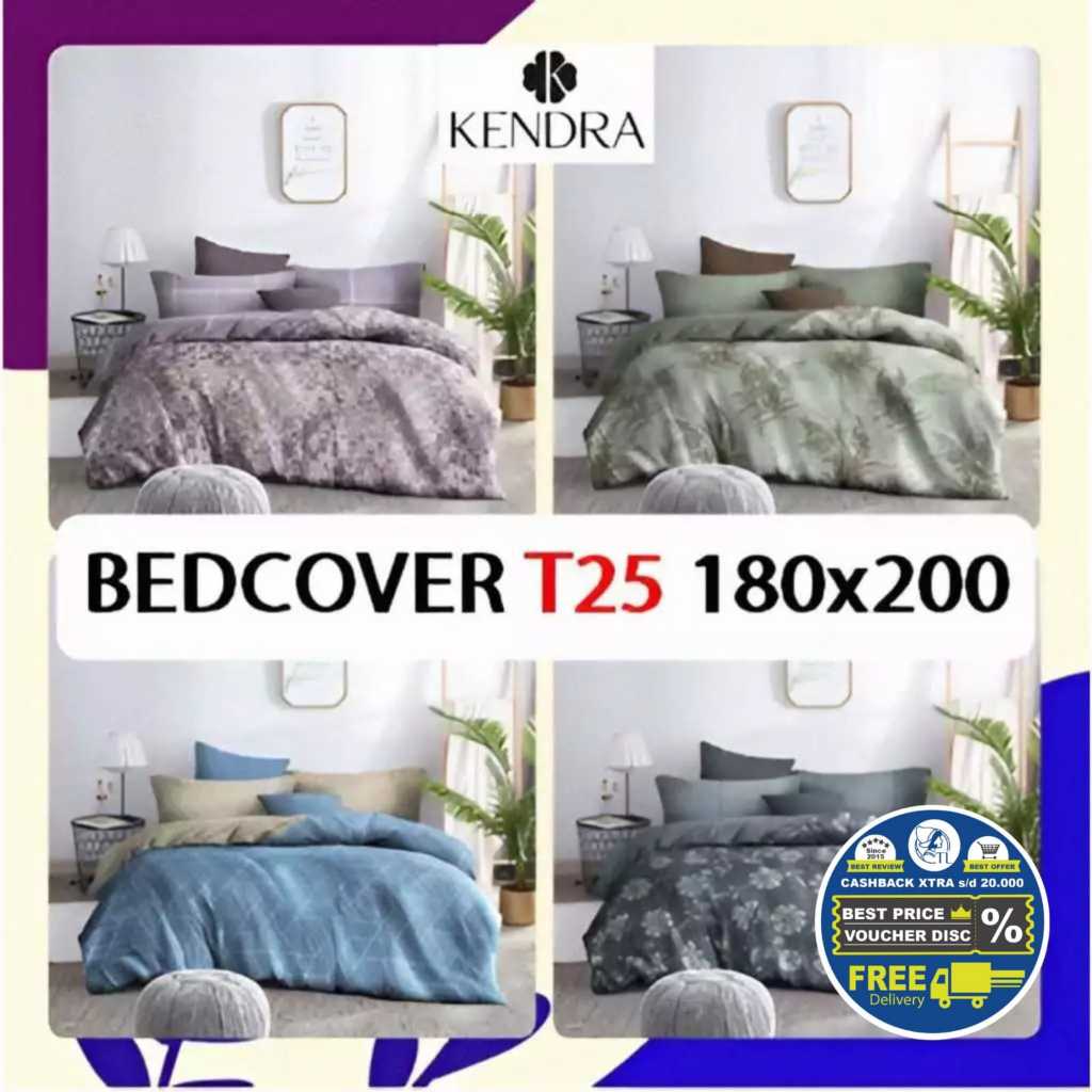 [NEW] BC Bedcover Kendra FLAT Set King Size Uk180 Uk 180x200 T20 Tinggi 20 cm Korean K Style Motif K