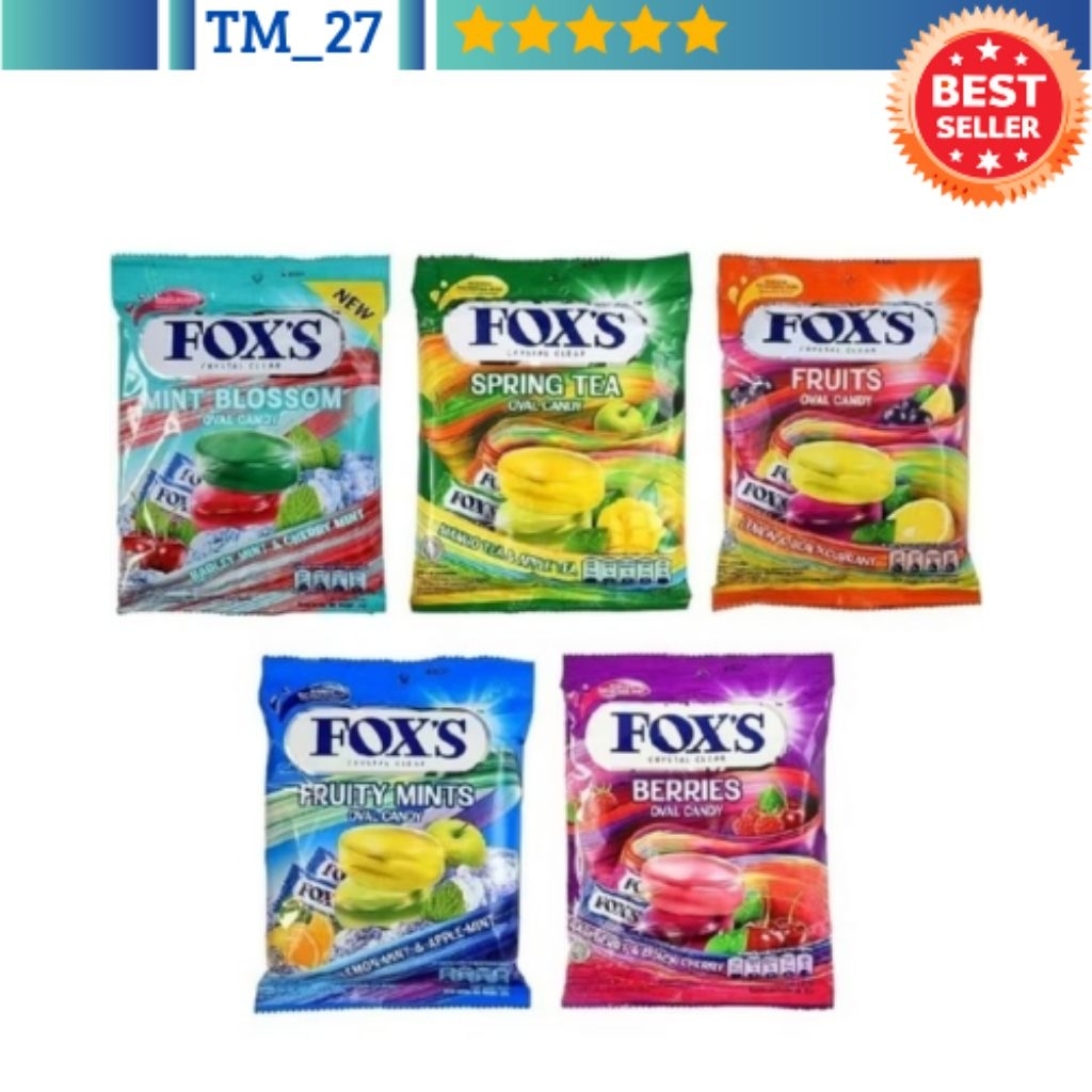 

Permen FOX'S crystal clear oval candy 125 gr