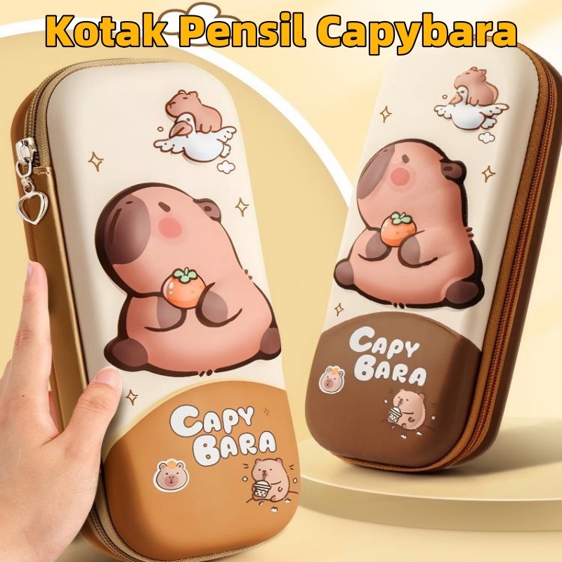 

Kotak Pensil Tempat Pensil Alat Tulis Anak Sekolah 3D Karakter Capybara