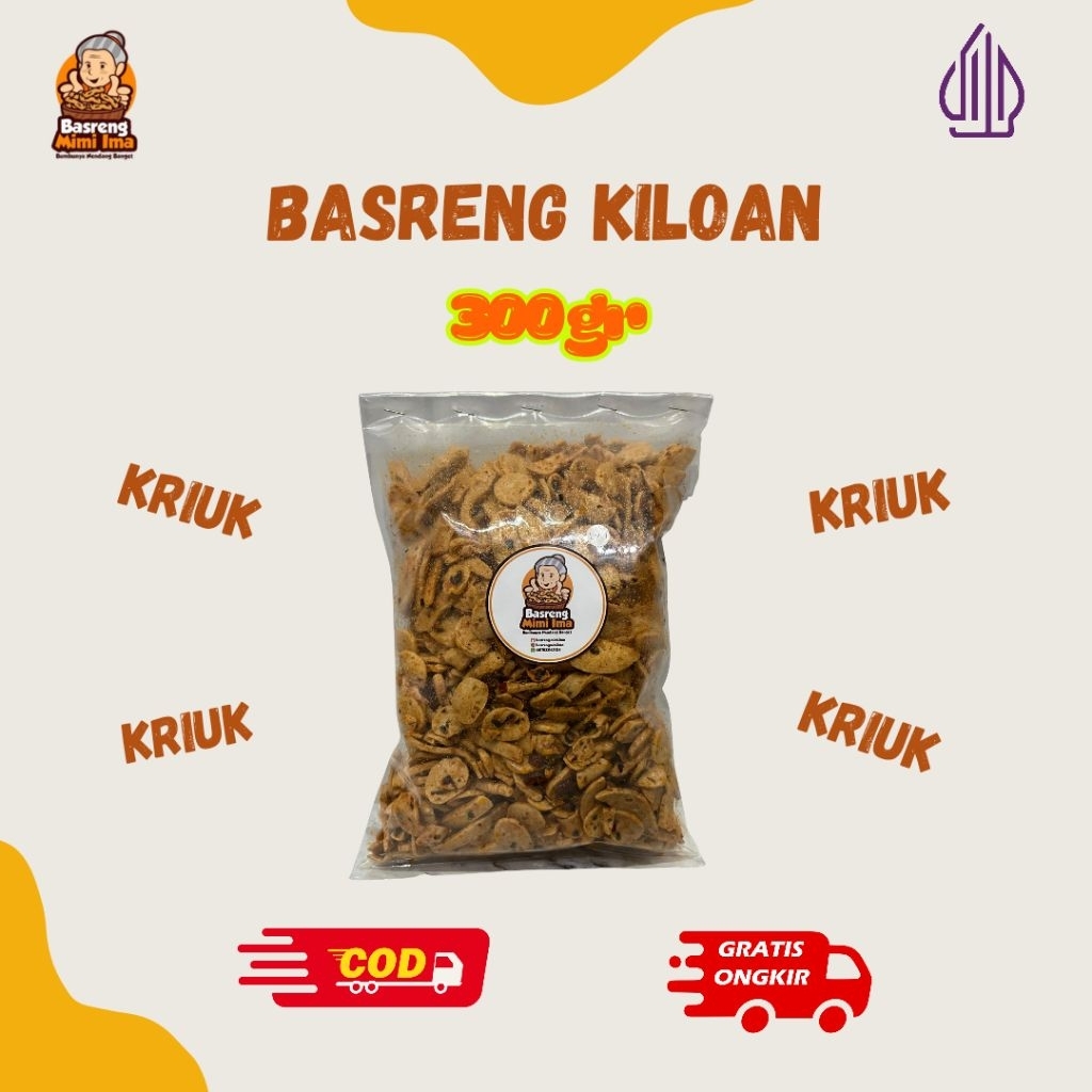 [BISA COD] BASRENG VIRAL KILOAN 300gr | BASRENG PEDAS DAUN JERUK BUMBU MELIMPAH