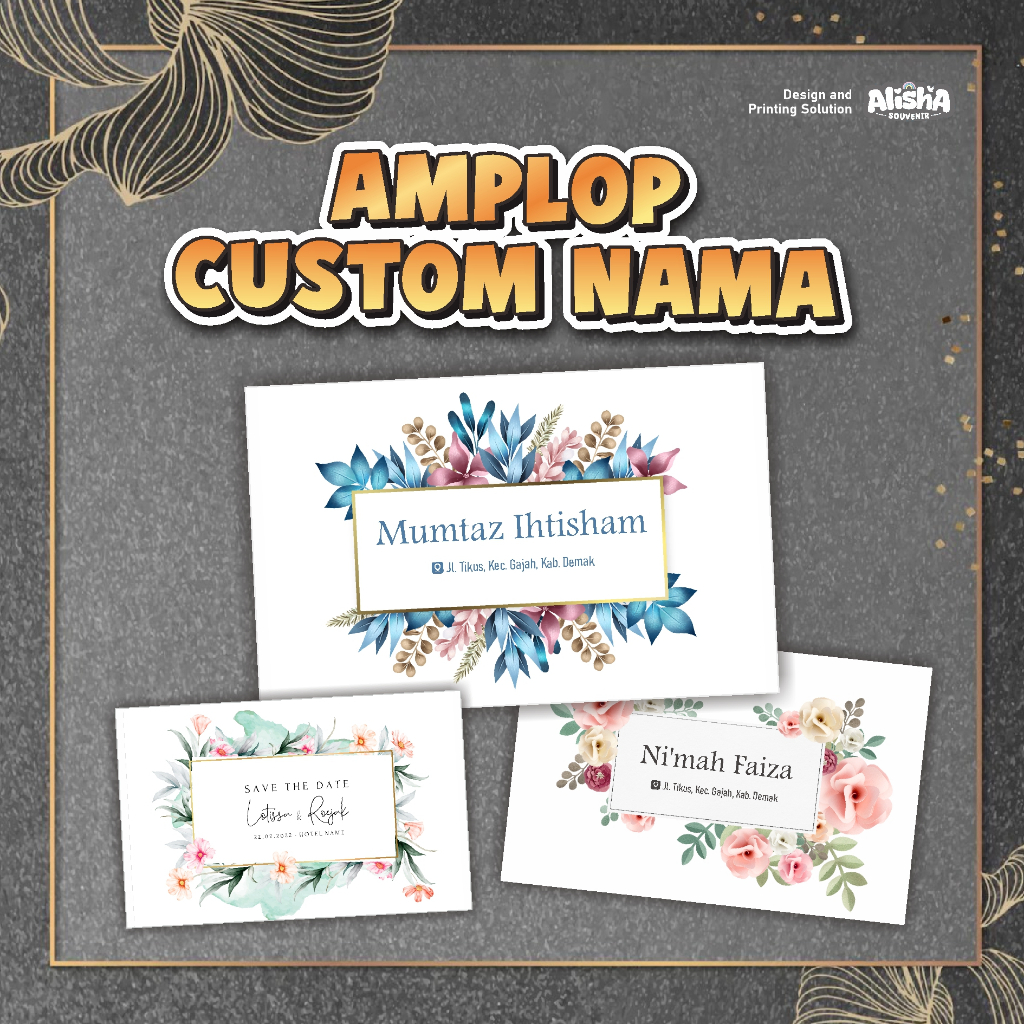 

Amplop Custom Nama dan Alamat untuk Kondangan / Amplop Kondangan Sumbangan Santunan