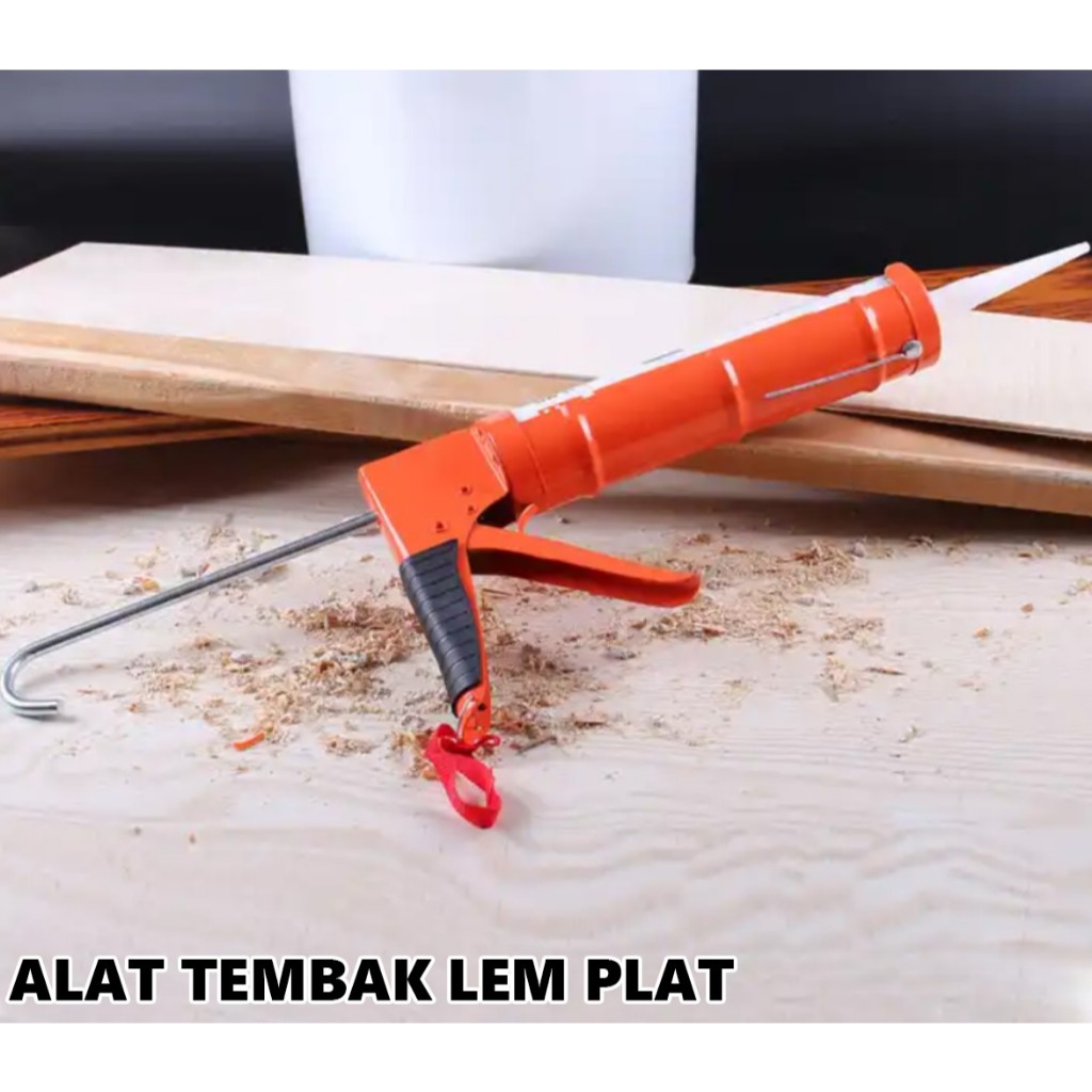 Alat Pendorong Silikon Sealant Gun Aplikator Lem Kaca Bahan Tebal BB