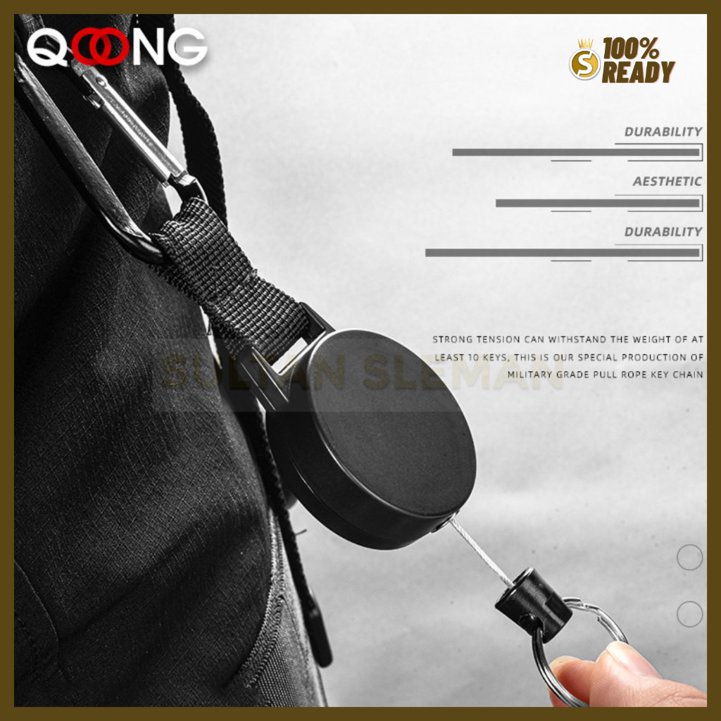 

Gantungan ID Card / Retractable Keychain / MULTIFUNCTIONAL RETRACTABLE CARABINER / Gantungan Kunci