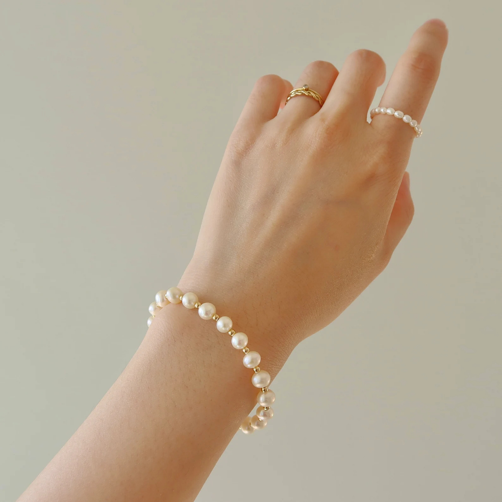 Gold Filled Beads Bracelet