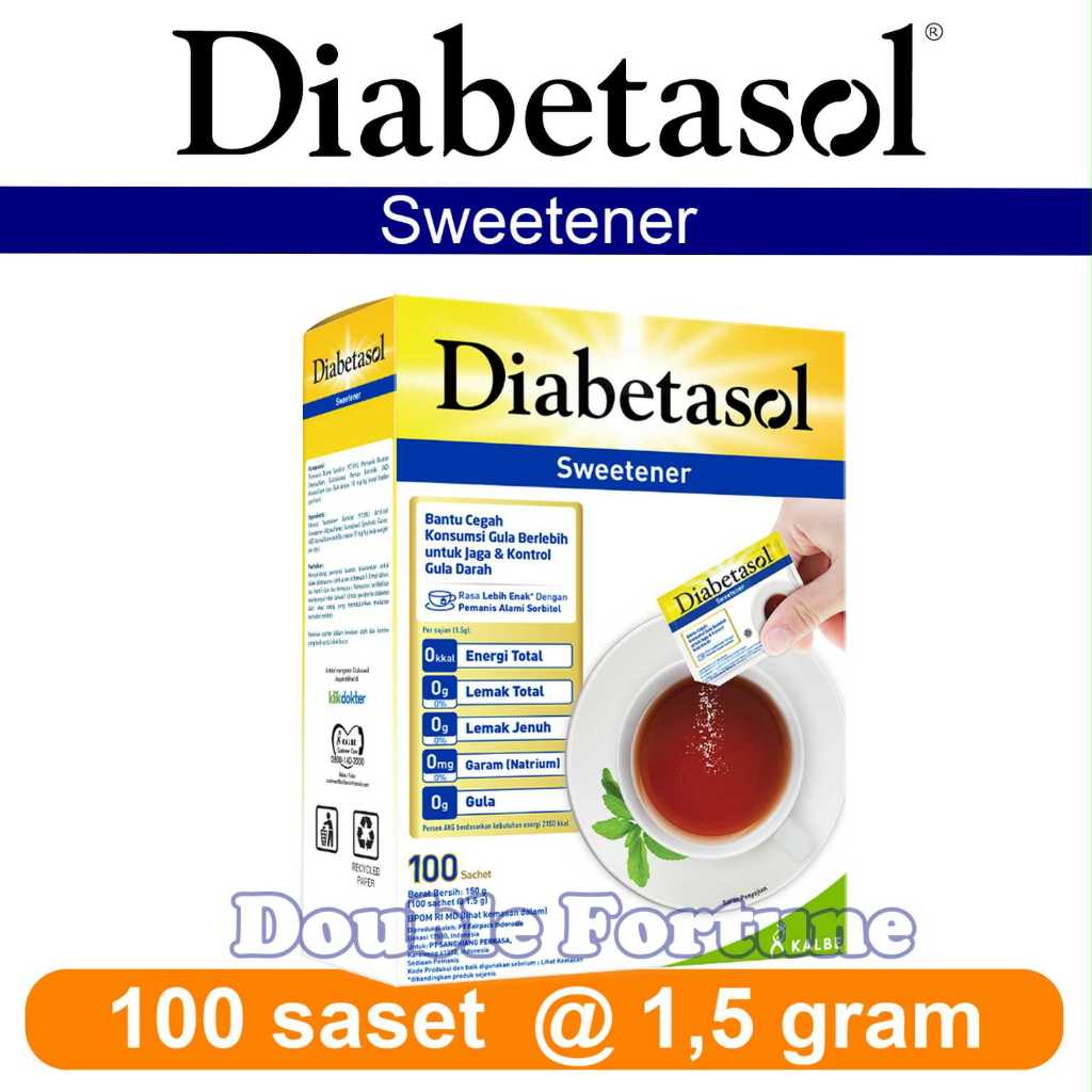 

DIABETASOL SWEETENER Pemanis Gula Tanpa Kalori Sachet @1.5gr