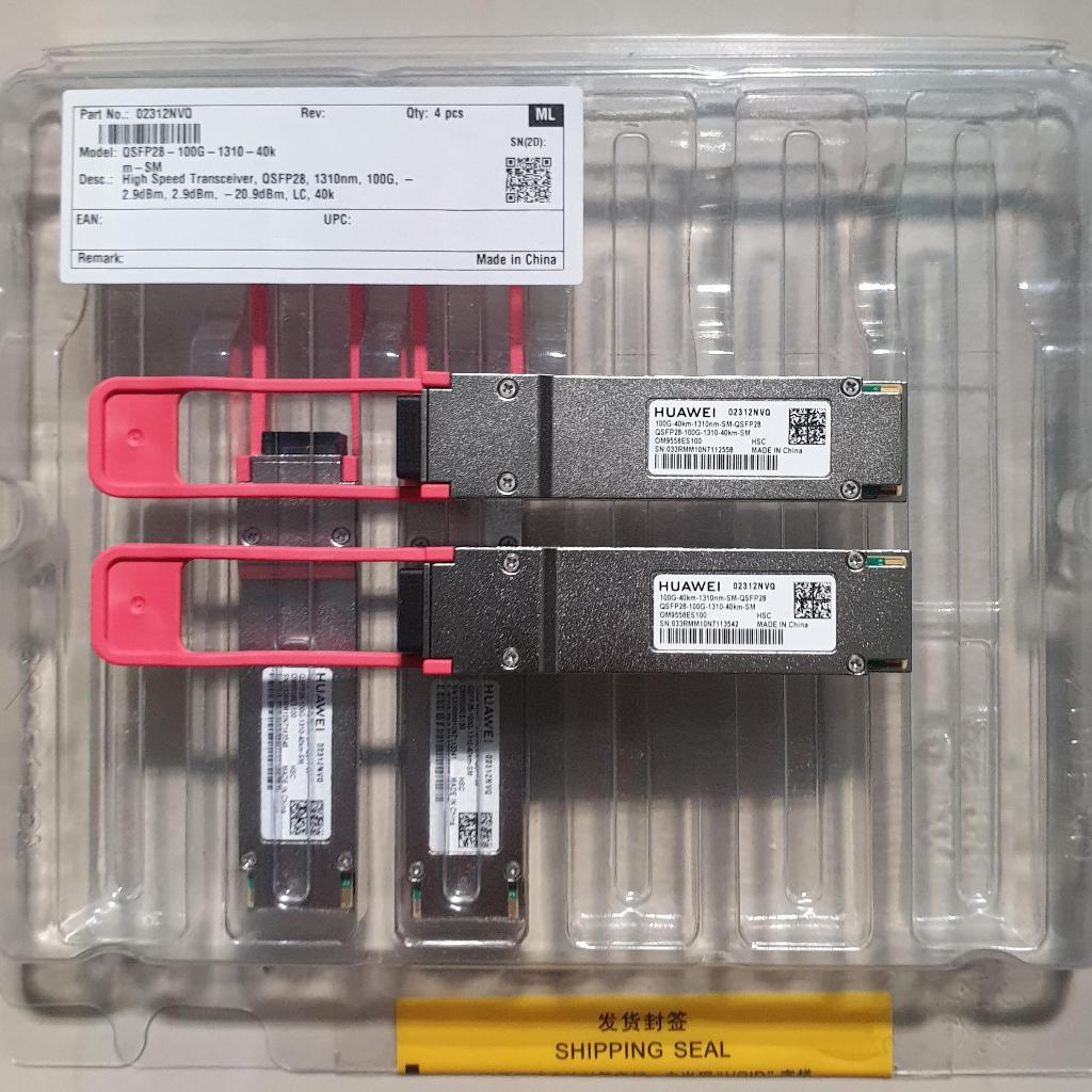 QSFP28 100G 1310nm ER4 40km HUAWEI Duplex LC SMF