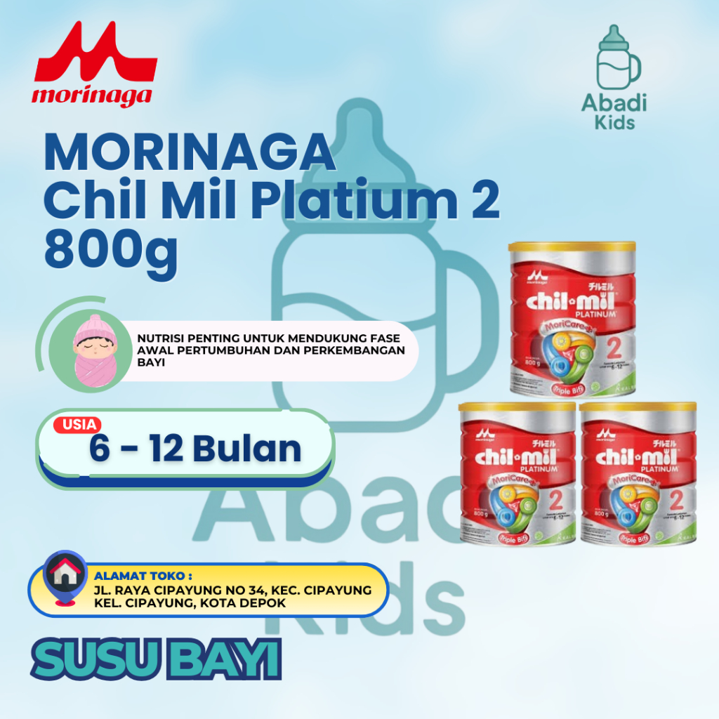 

MORINAGA Chil Mil Platinum 2 800g Susu Bayi 6-12 Bulan