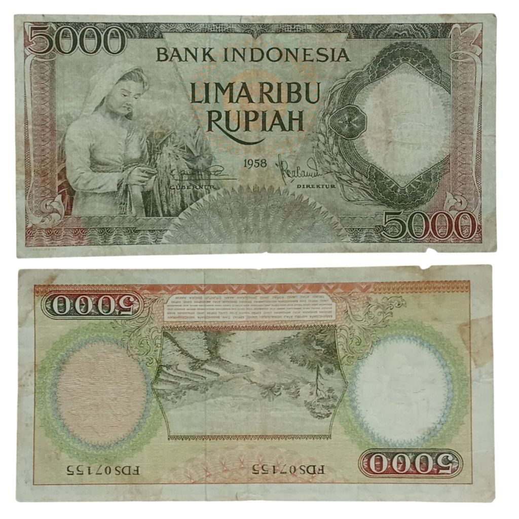 

Uang Kuno 5000 Rupiah seri Pekerja Tahun 1958