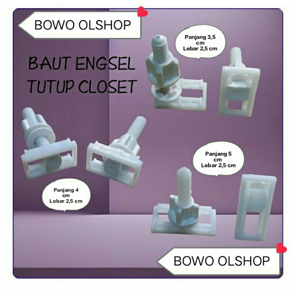 Baut closet duduk Baut dudukan closet duduk Baut toilet duduk