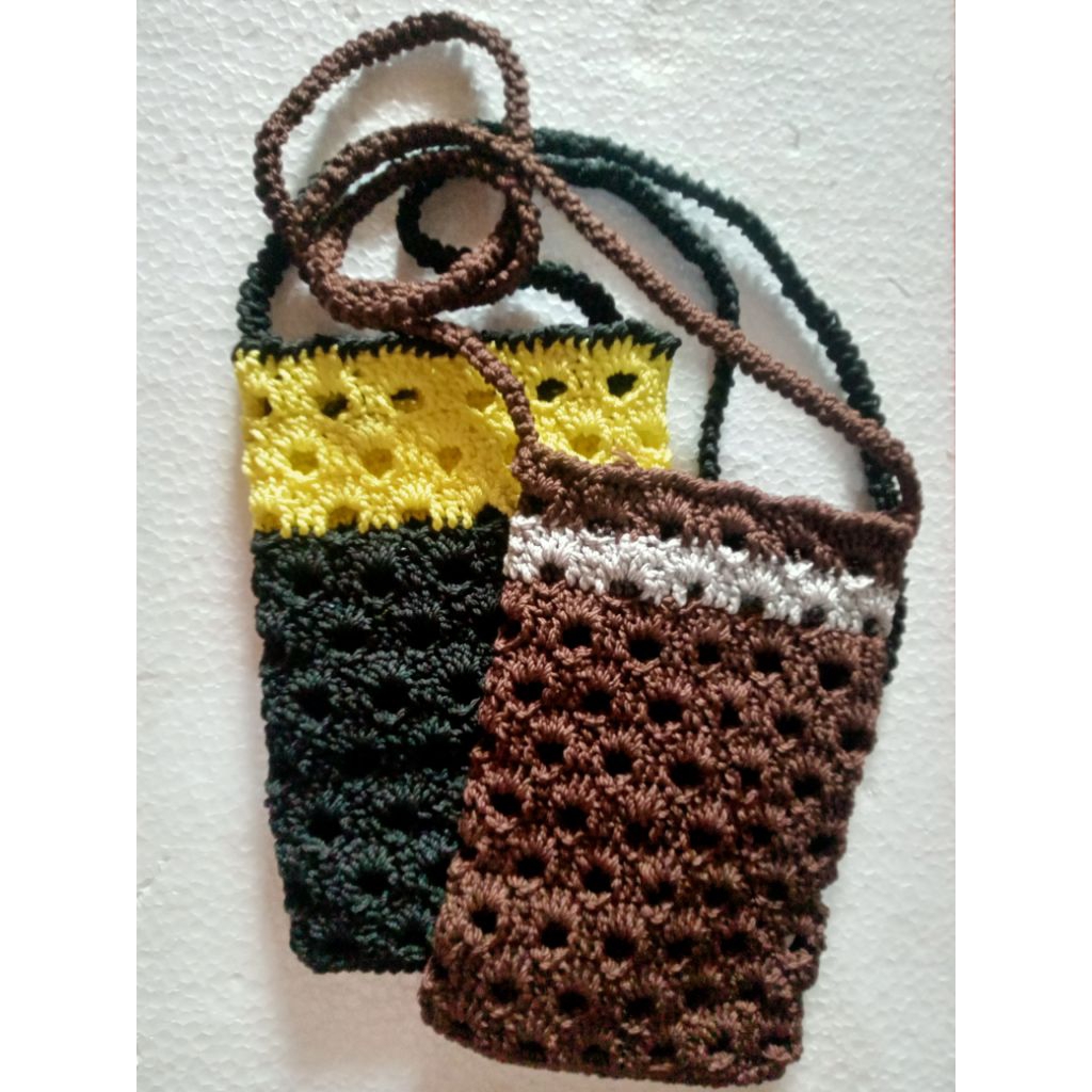 Tas HP Rajut Unik Handmade | Slingphone Rajut Murah | Phonebag | Souvenir Tas Rajut