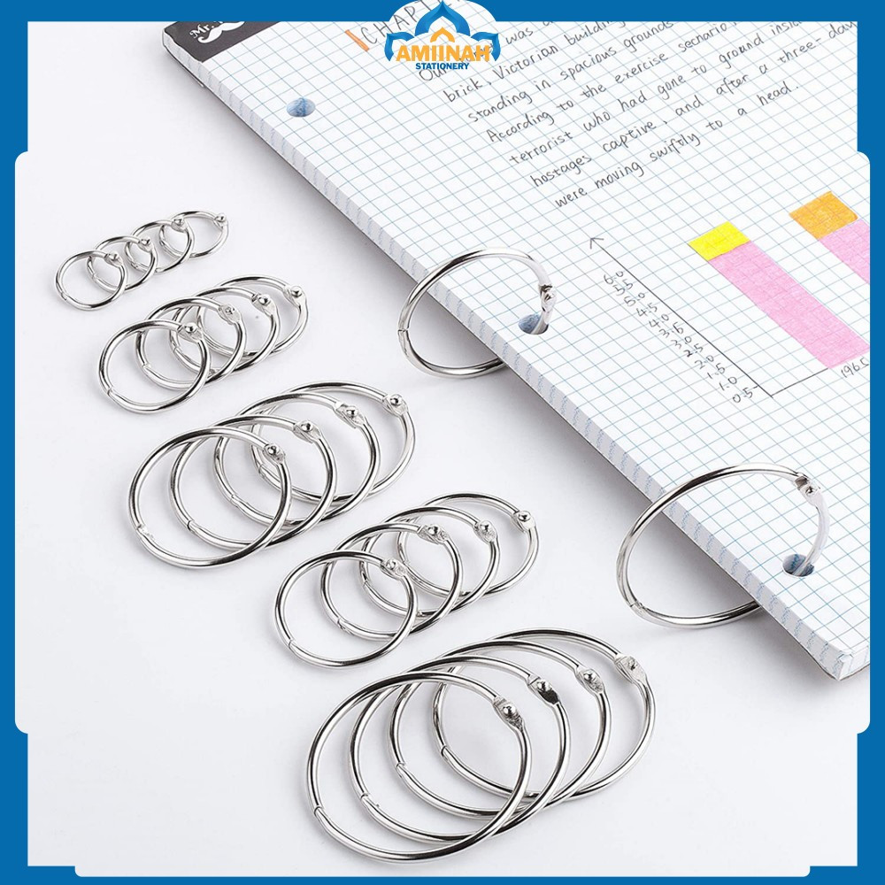 

Ring Buka Tutup Binder Scrapbook Portabel / Ring Bulat Pengait Buat Tas Buku Sampel Stationery Serbaguna Amiinah Stationery A122