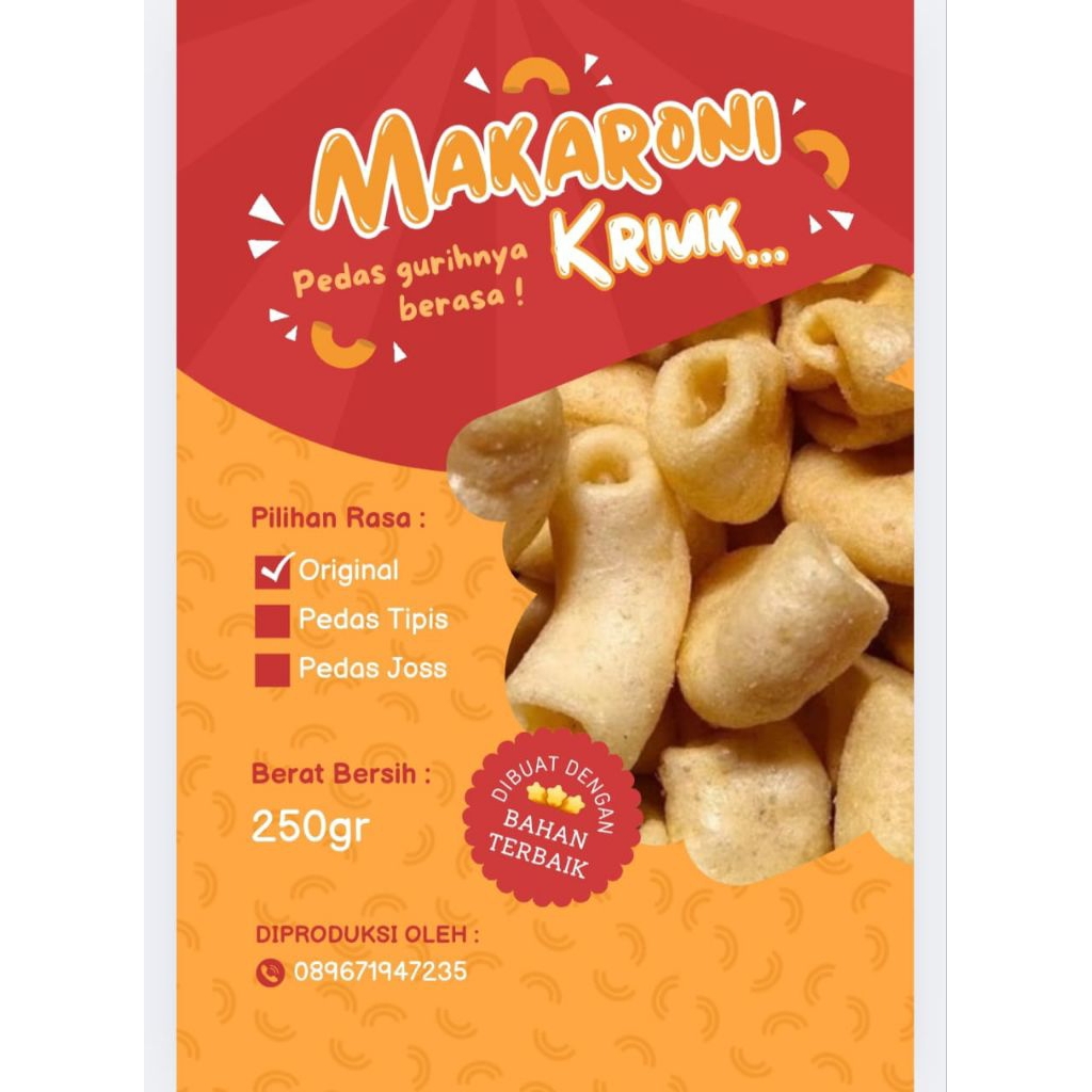 

makaroni mekar matang / kerupuk makaroni 1kg