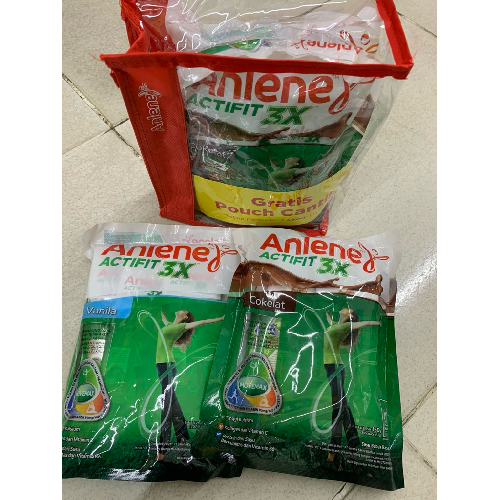 

ANLENE ACTIFIT STICKPACK 150gr ( isi 5pcs @30gr) BELI 2 FREE POUCH