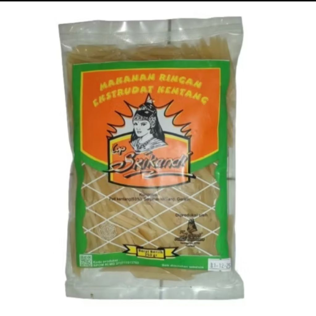 

KERUPUK STIK KENTANG MENTAH CAP SRIKANDI 250 GRAM