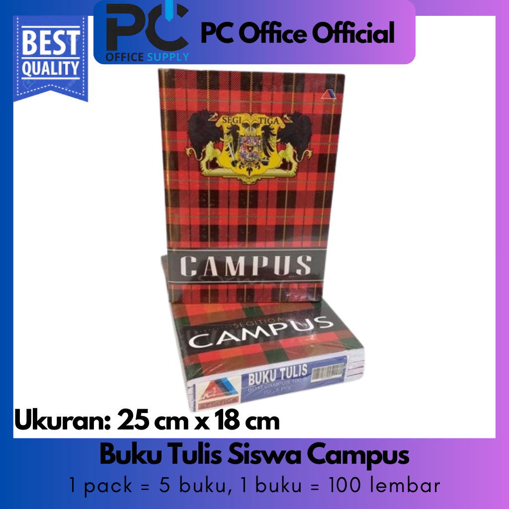 

Buku Tulis Siswa Campus / Boxy 100 Lembar | 1 Pack isi 100 lembar - PC Office Store