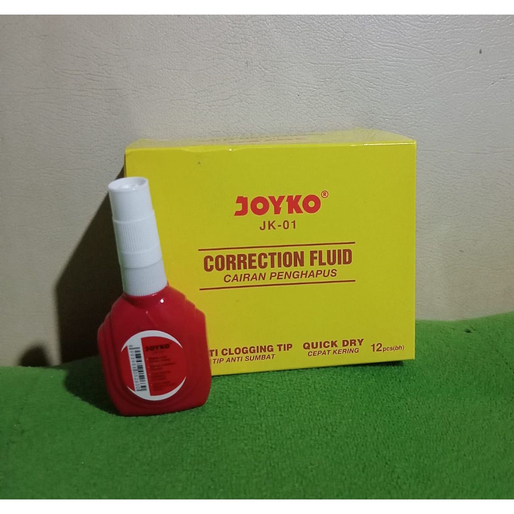 

Tipex, tipex cair joyko correction fluid isi 12 pcs