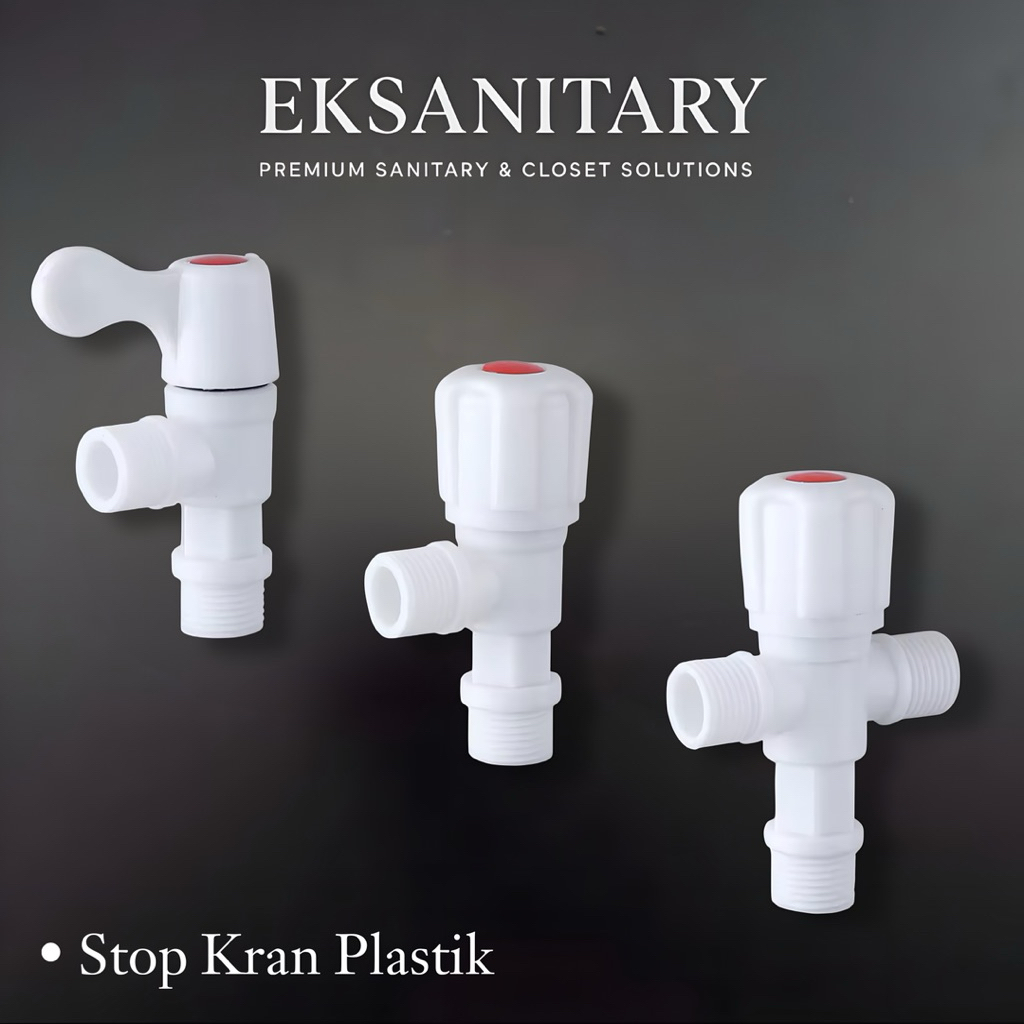 Kran Air Plastik Stop Kran | Cocok untuk Closet Duduk & Jet Shower