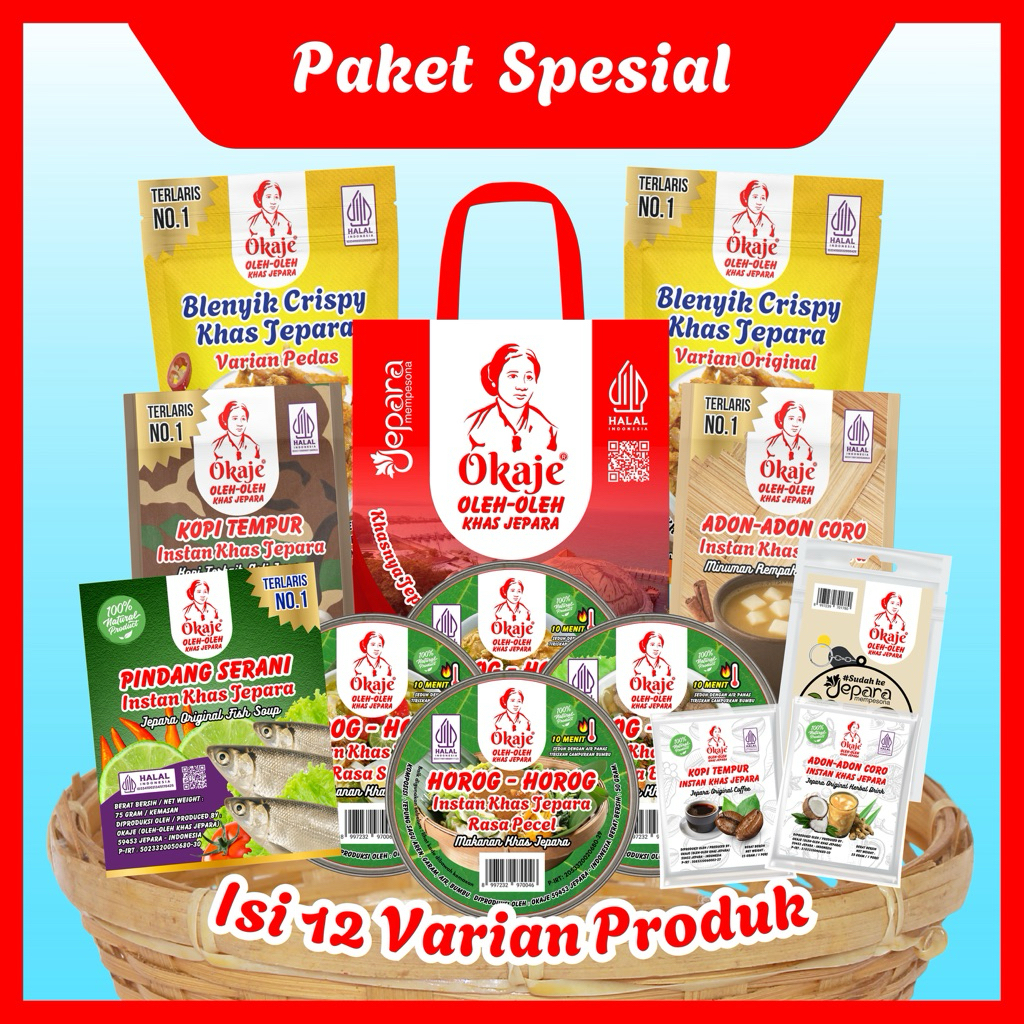 

OKAJE Paket Spesial Oleh Oleh Khas Jepara (12 Varian Produk)