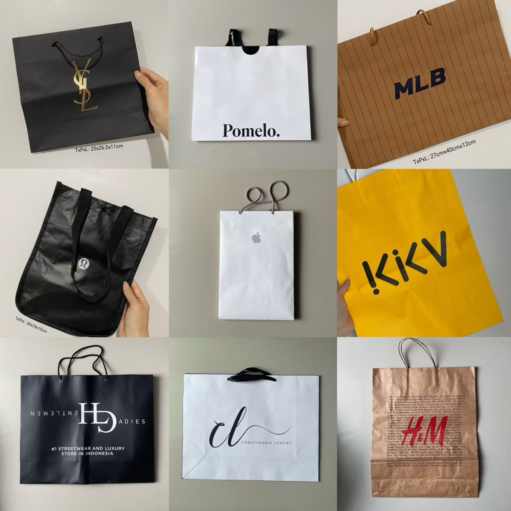 

Paper Bag Lulu Lemon H&m Ysl Mlb Pomelo Kkv Apple