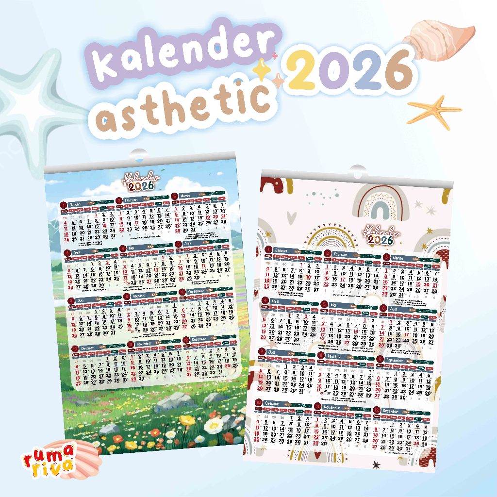 

KALENDER AESTHETIC ◽ KALENDER 2026 ◽ MINIMALIS
