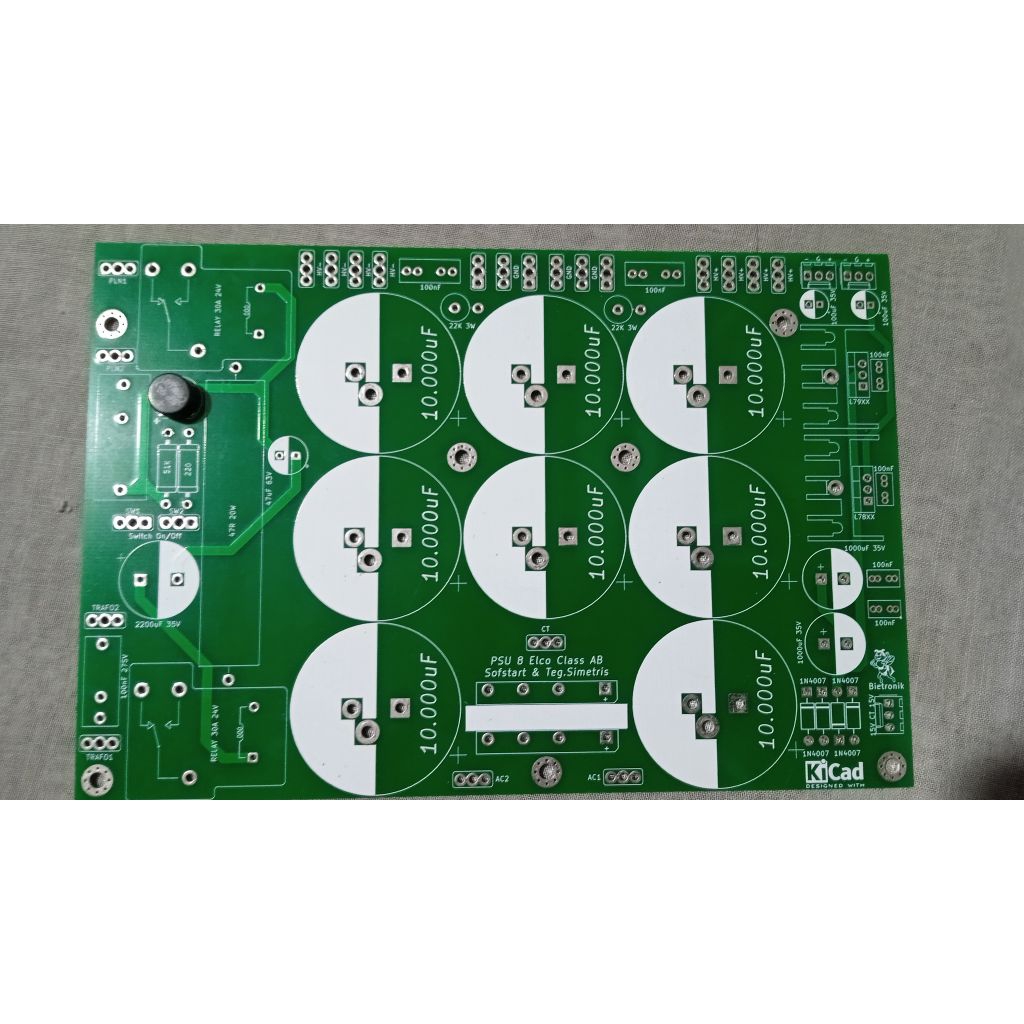 Pcb psu class ab 8 elco