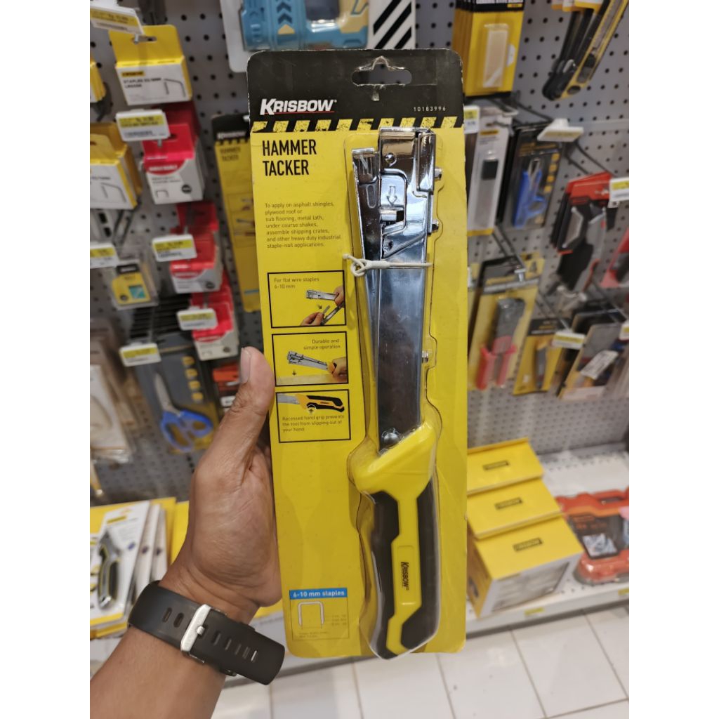 

Krisbow hammer tacker/palu stapler 6-10mm kuning