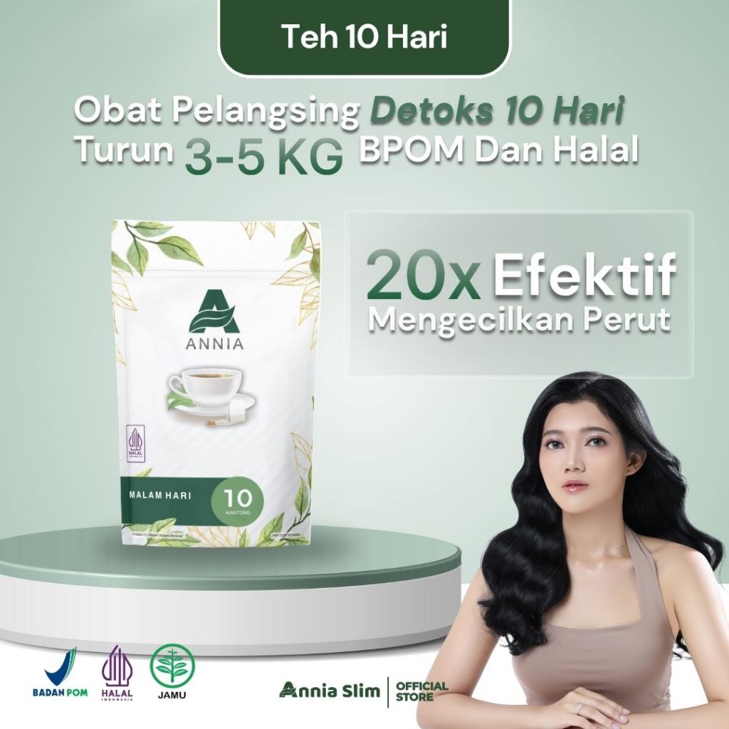 

Annia Teh Diet Ampuh Herbal dan BPOM Detoks 10 Hari Turun 2-5 Kg (Teh Annia 10)