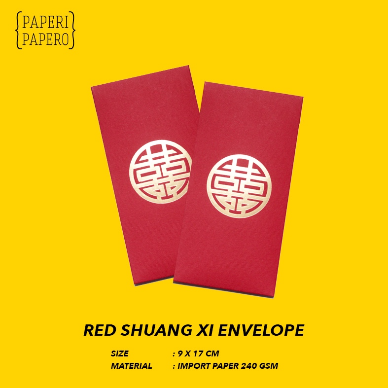 

Red Envelope Amplop Angpao Shuangxi Merah (Double Happines) - Imlek/Pernikahan
