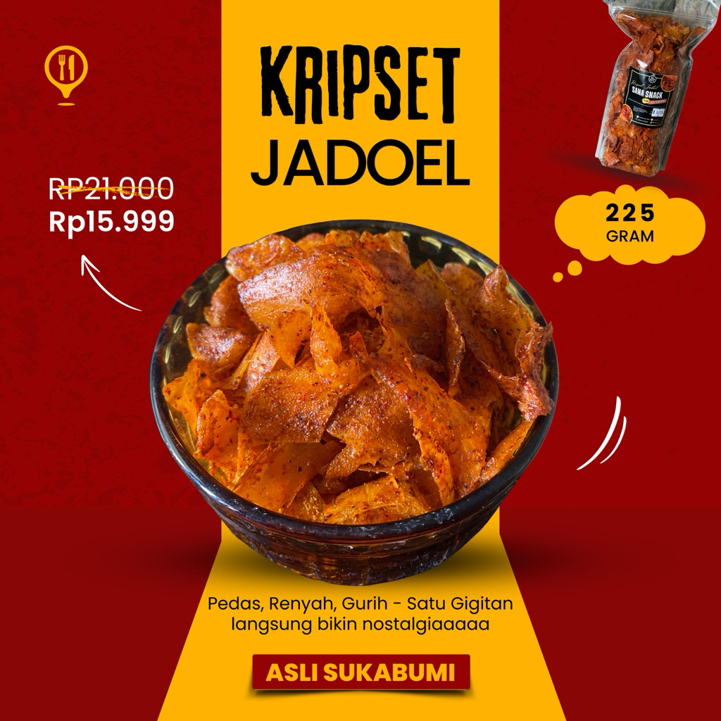 

KRIPSET JADOEL | Kripset Jadoel Sukabumi Keripik Setan Sukabumi | Asli sukabumi | SANASNACK | Keripik Endul