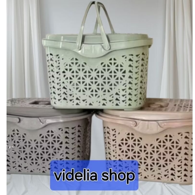 (Grosir)Paket Keranjang RAFFLES Paket Grosir 12 Keranjang Plastik Serbaguna untuk Sembako, Hajatan, 