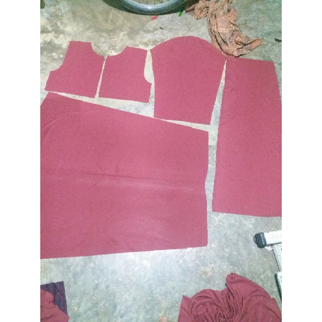 pola#kain#puring#baju#gamis#dewasa#ukuran#L