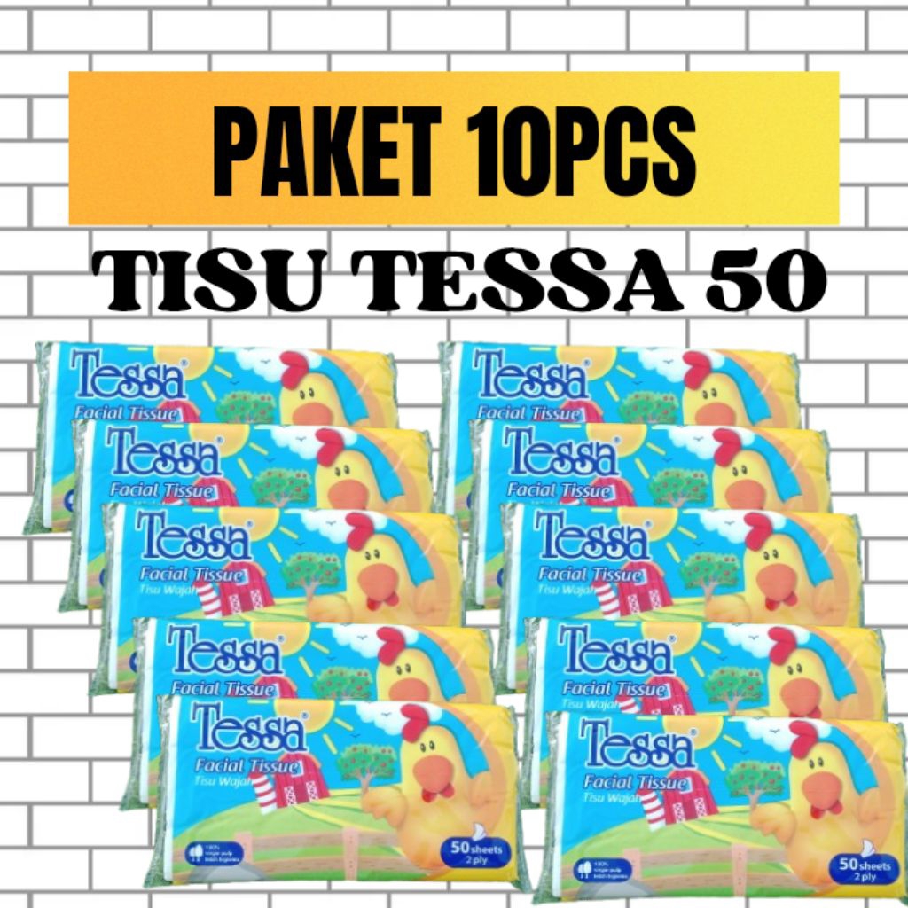 PROMO PAKET 10PCS TISSUE TESSA 50 SHEET