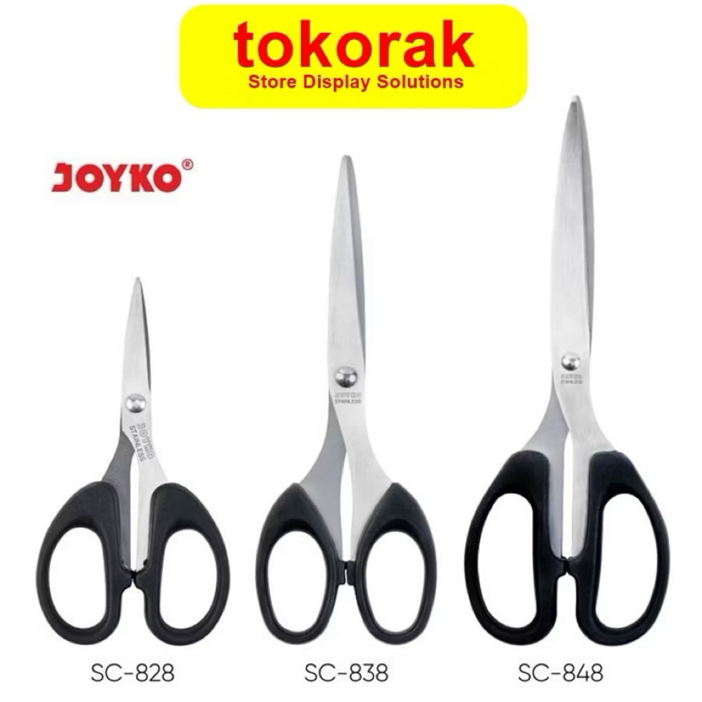 

Gunting Joyko Stainless Steel Besar/Sedang/Kecil (Pcs) SC828-838-848