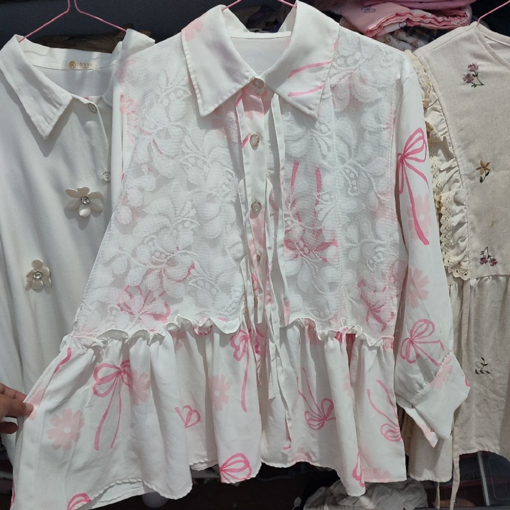 NEW Meijiwang Blouse BKK Renda Pita