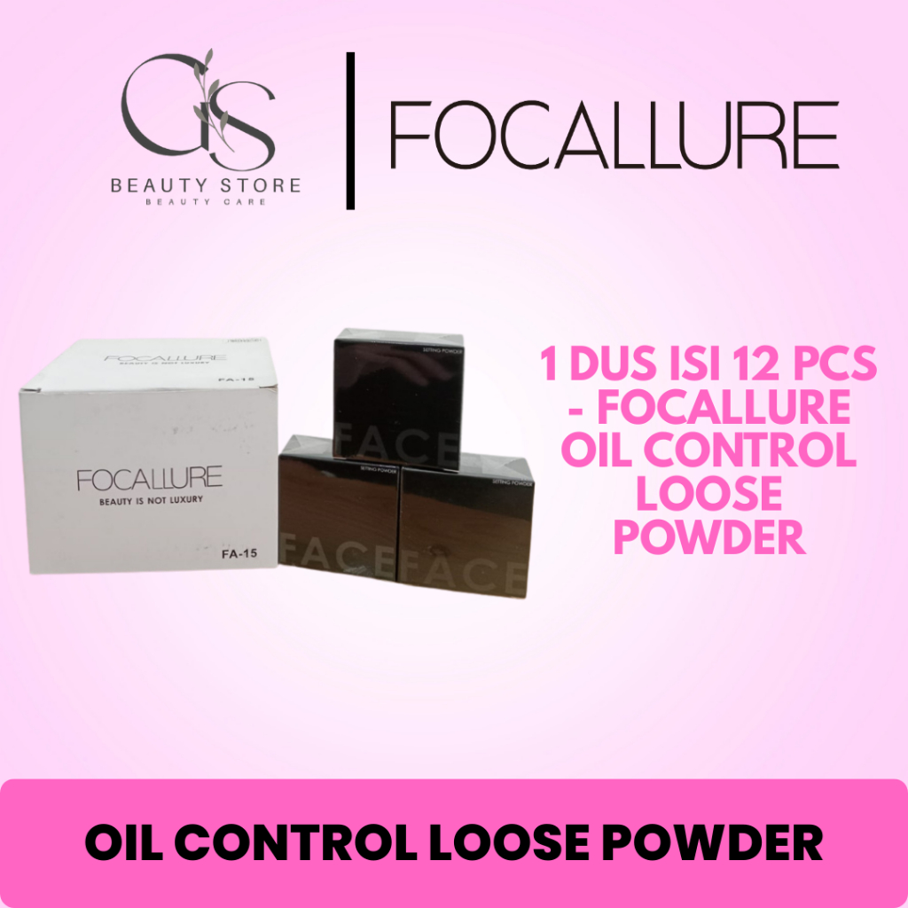 

❤️GS Beauty❤️ 1 DUS ISI 12 PCS - FOCALLURE OIL CONTROL LOOSE POWDER FA15