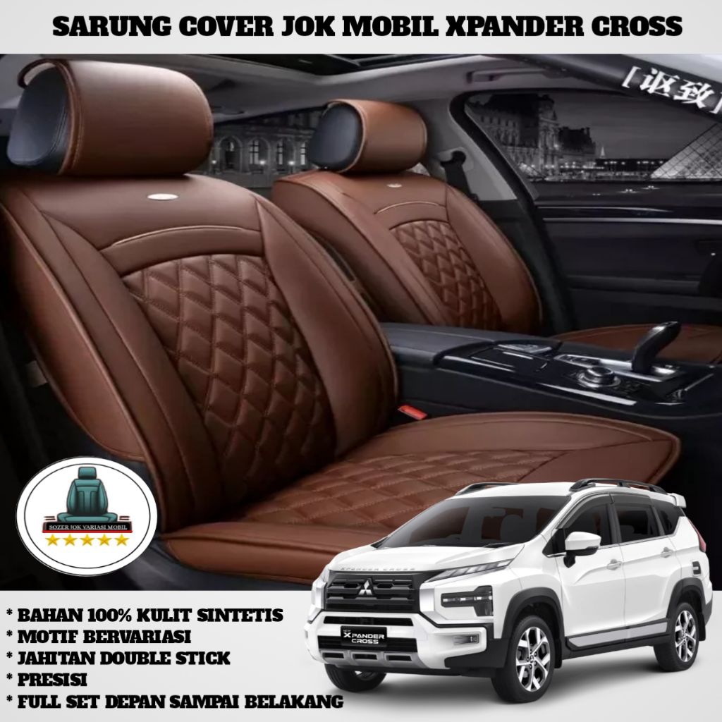 sarung cover jok mobil xpander cross full set semua baris jok