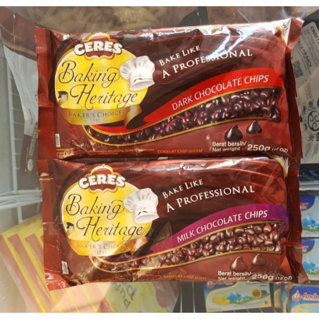 

CERES BAKING HERITAGE MILK CHOCOLATE CHIPS 250GR/ COKLAT CHIPS SUSU