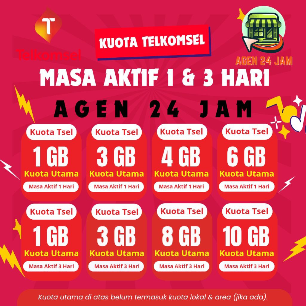 PAKET DATA TELKOMSEL MASA AKTIF 1 & 3 HARI | KUOTA INTERNET TELKOMSEL MURAH HARIAN 24 JAM FAST RESPO