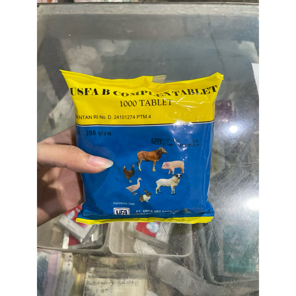 USFA B Complex Tablet Ayam Kambing Sapi Bebek Kelinci Babi