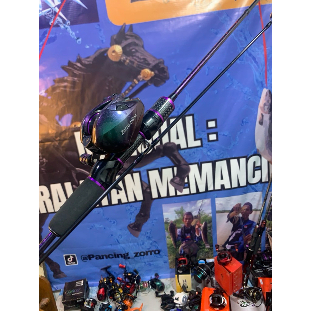pancingan lentur zorro zombie 1.8M carbon padat set bc zorro zilion cliker handle kiri
