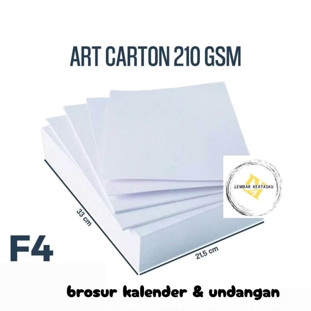 

Art Carton 210 gsm F4 isi 500 Lembar / Kertas Art Carton 210 Gsm F4