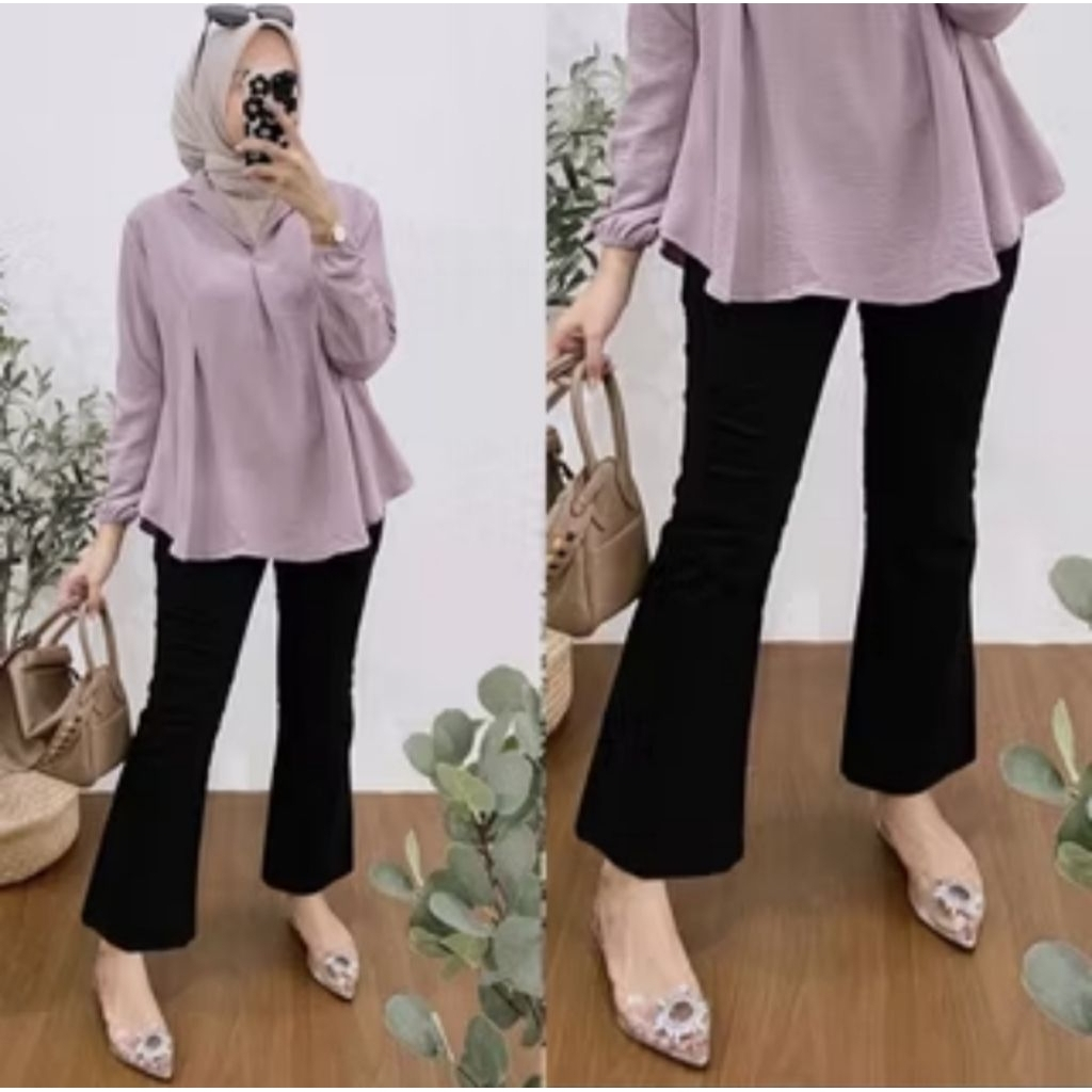 Celana Cutbray Wanita Celana Cutbray Wanita Jumbo Celana Cutbray Katun Twill Combed  Stretch