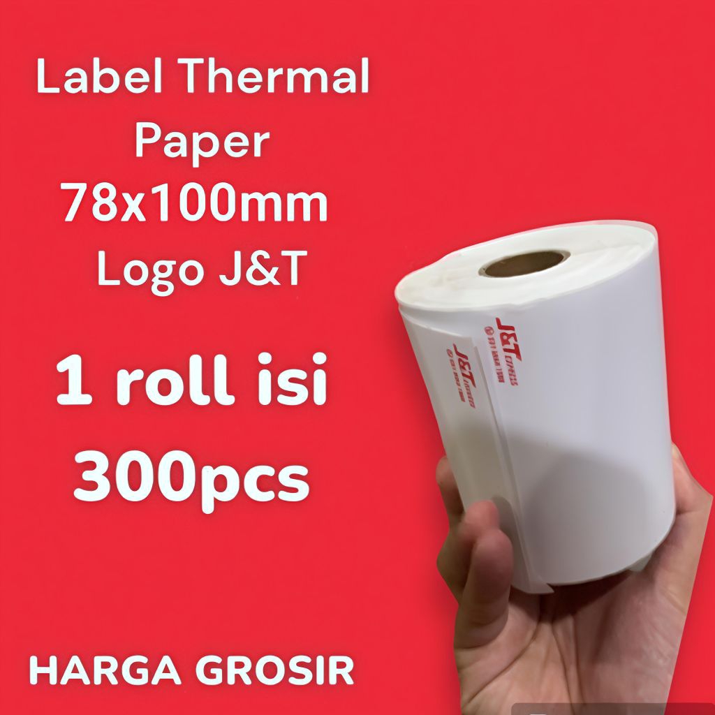 

Kertas Thermal J&T Label 2 Rangkap 300 lembar 78x100mm JNT