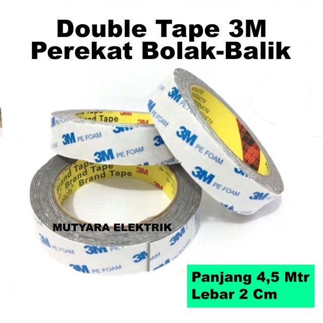 

Double Tape 3M PE Foam/ Perekat Double Tape 3M PE Foam/ Isolasi BB Busa Grey Automotive/ Grosir 3M Double Tape Tip / Dobeltape / Dobeltip