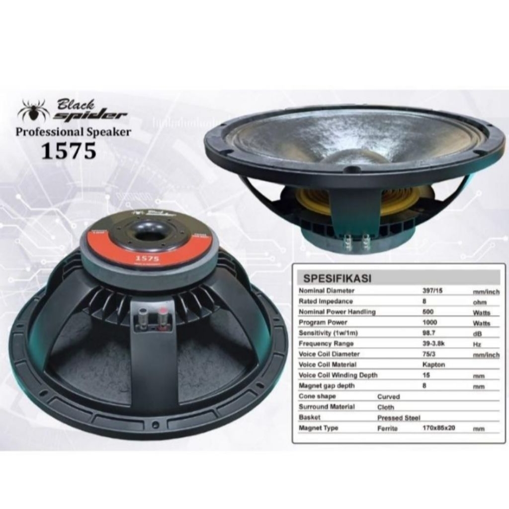 SPEAKER BLACK SPIDER 1575