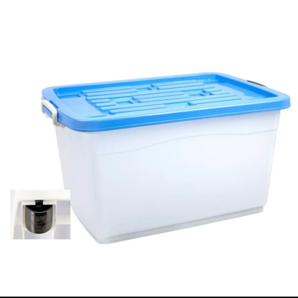 Green Leaf Kotak Penyimpanan Container Box 160L Sierra 7884 dengan Roda Kapasitas Besar 160 Liter Wa