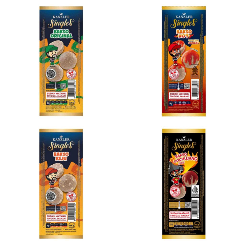 

Kanzler Singles Bakso Original 48 Gram / Kanzler Singles Bakso Keju 48 Gram / Kanzler Singles Bakso Hot 48 Gram / Kanzler Singles Bakso Ghocujang 50 Gram