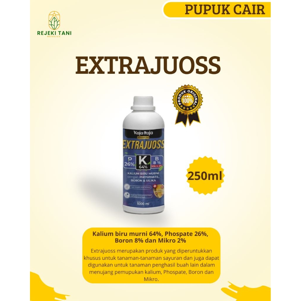 Pupuk Cair Extrajuoss-250ml|Kalium Biru Murni dengan Phospate, Boron dan Silika|Original 100%