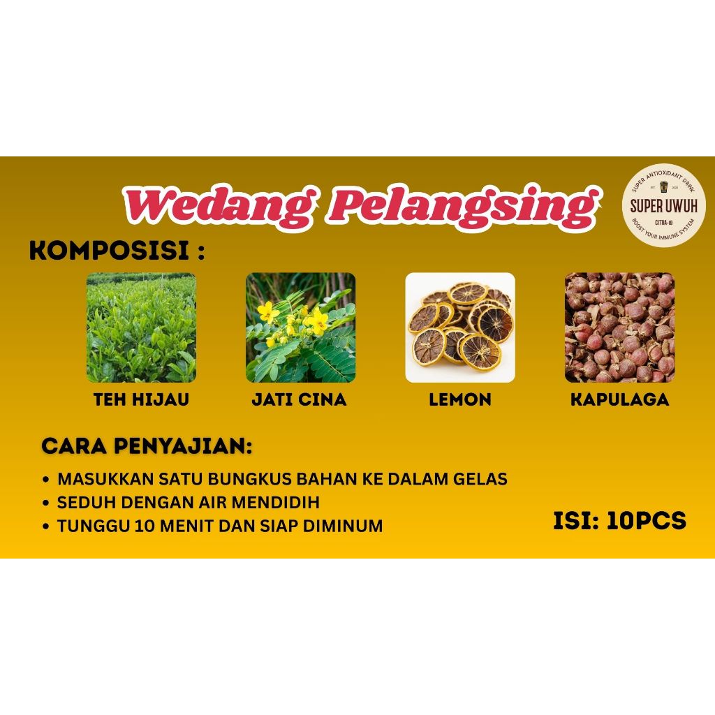 

Wedang Pelangsing (TERLENGKAP 10 REMPAH) | Isi 10pcs | Herbal Alami | Obat Herbal | Wedang | Minuman tradisional |obat tradisional